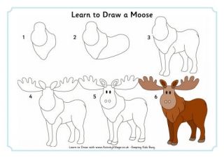 320x226 learn to draw a moose art drawings, animal drawings, learn to draw - Moose Drawing Step By Step