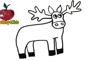 300x210 simple moose drawing how to draw a moose - Moose Drawing Step By Step
