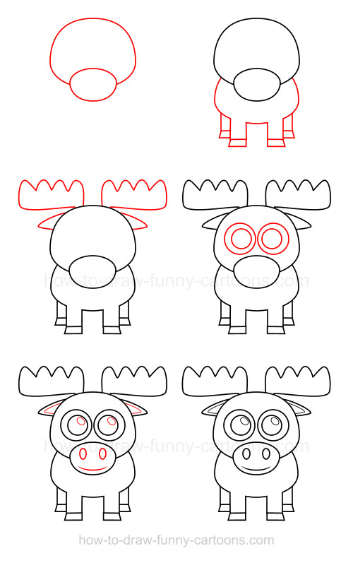 500x797 How To Draw A Moose Face Free Download Clip Art - Moose Face Drawing