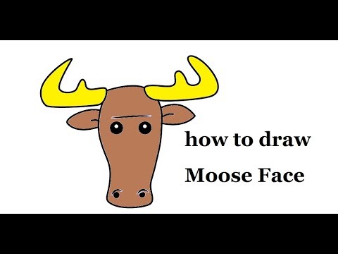 480x360  - Moose Face Drawing