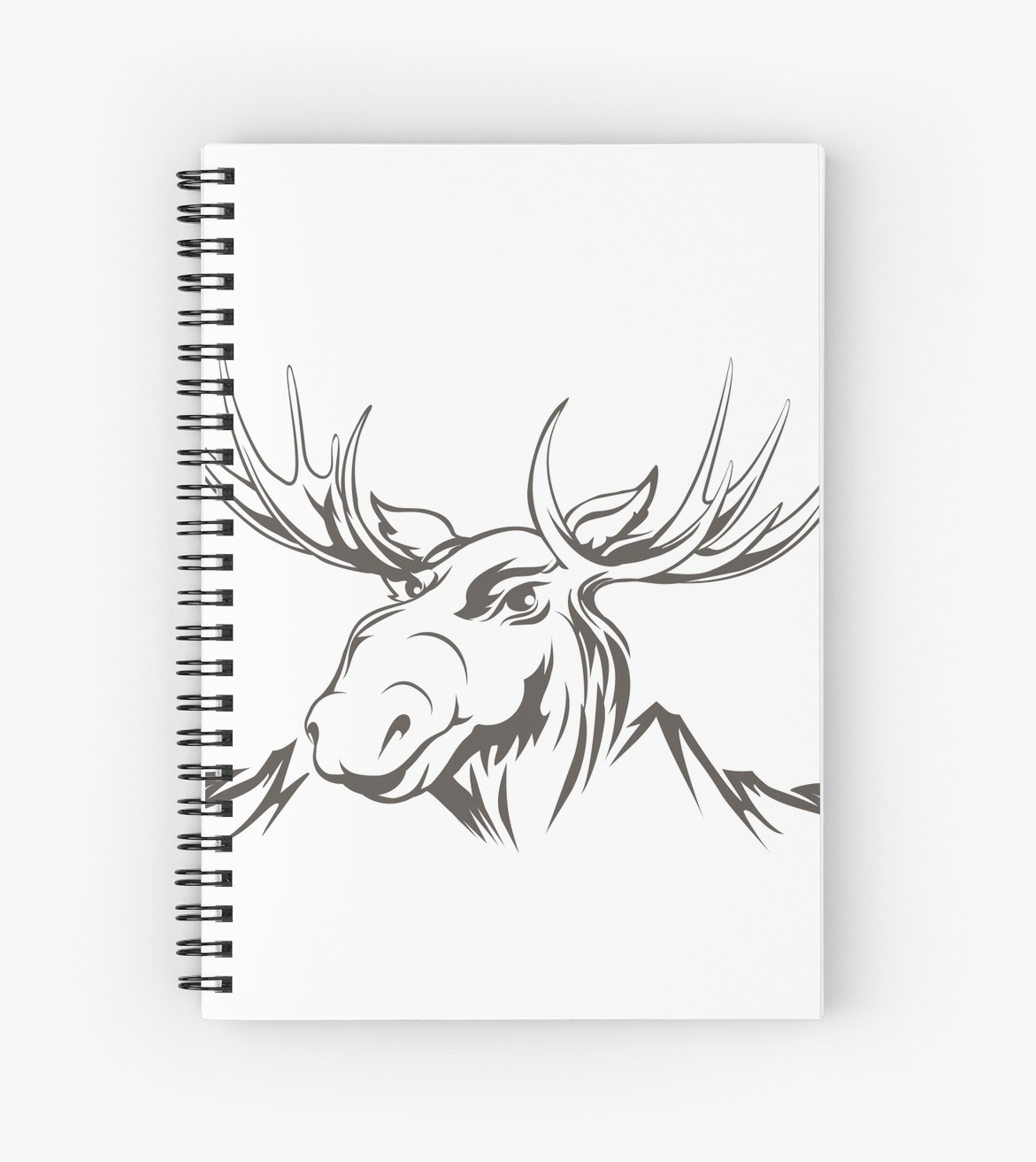 1171x1313 Moose Head Spiral Notebooks - Moose Head Drawing