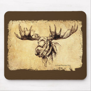 307x307 moose line drawing gifts on zazzle - Moose Line Drawing