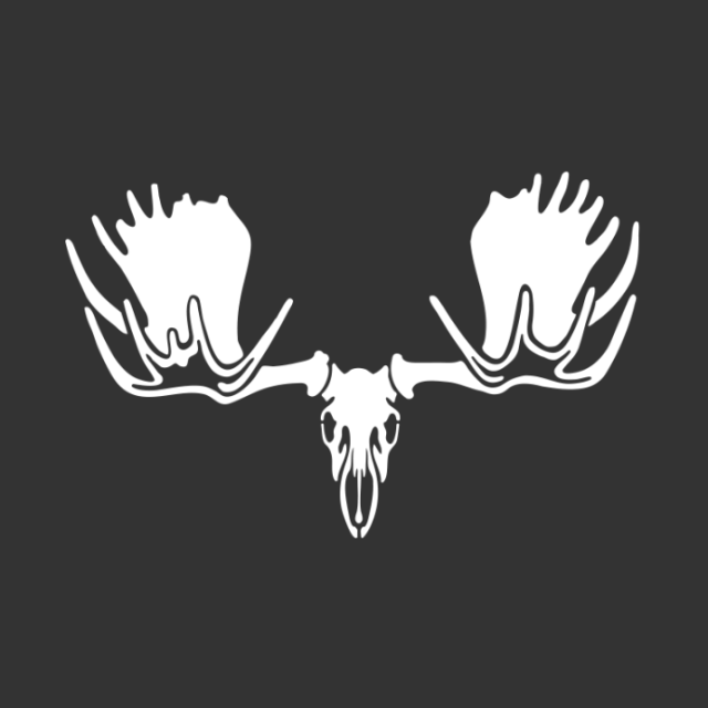 640x640 moose skull decal - Moose Skull Drawing