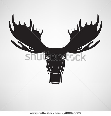 450x470 Moose Skull Silhouette Great Free Clipart, Silhouette, Coloring - Moose Skull Drawing
