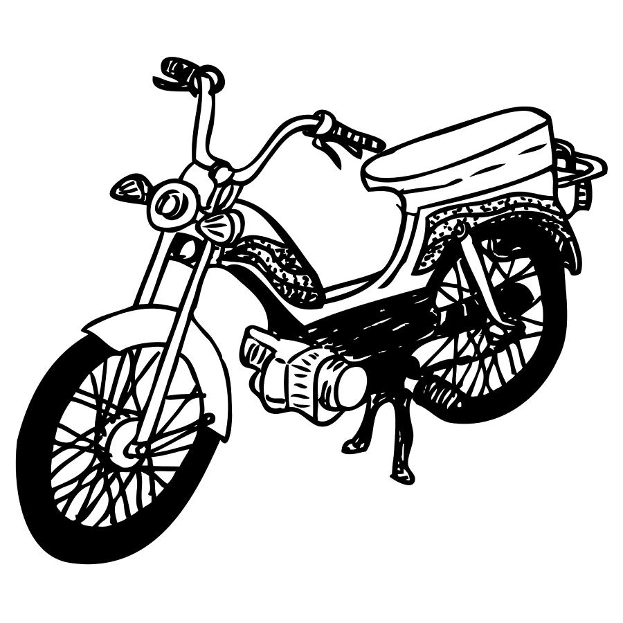 900x900 Moped Drawing - Moped Drawing