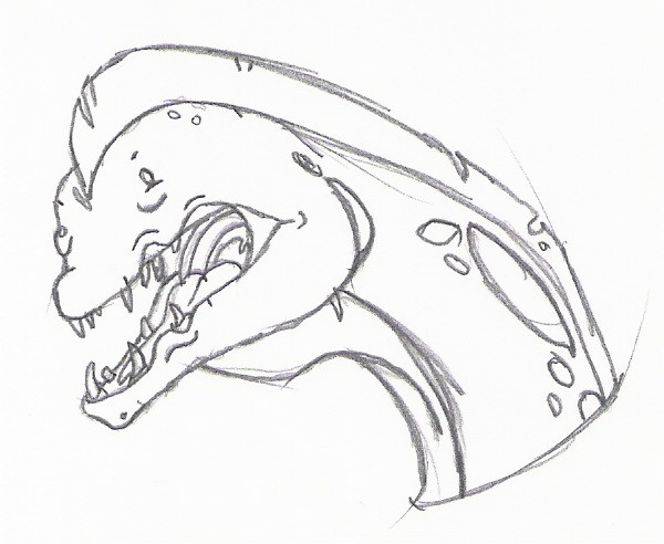 600x492 Moray Eel - Moray Eel Drawing