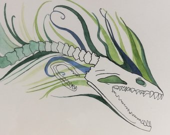 340x270 Moray Eel Art Etsy - Moray Eel Drawing