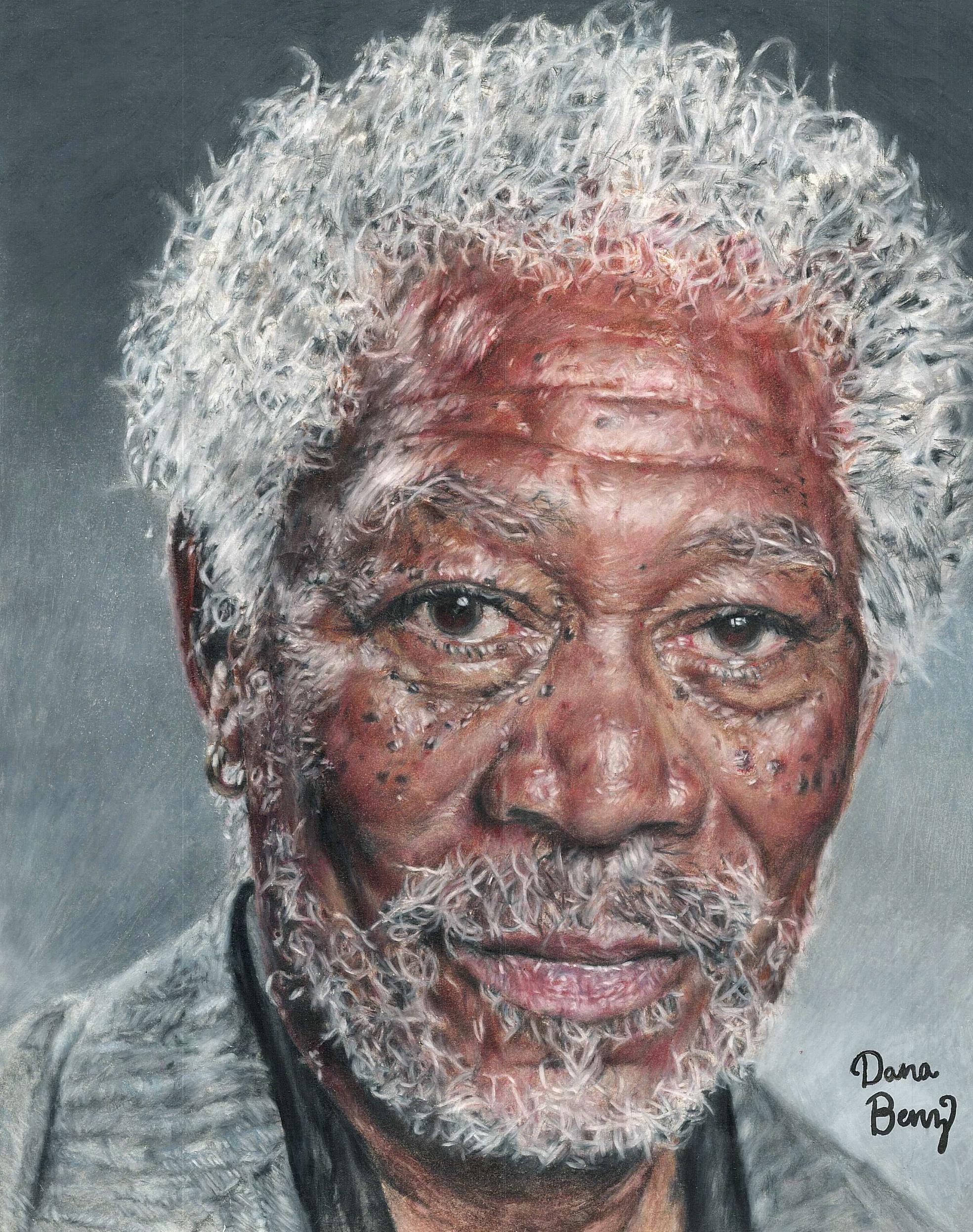 1969x2492 morgan freeman colored pencil drawing - Morgan Freeman Drawing
