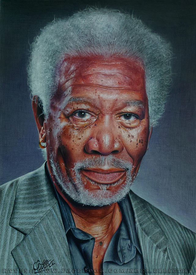 641x900 morgan freeman drawing - Morgan Freeman Drawing