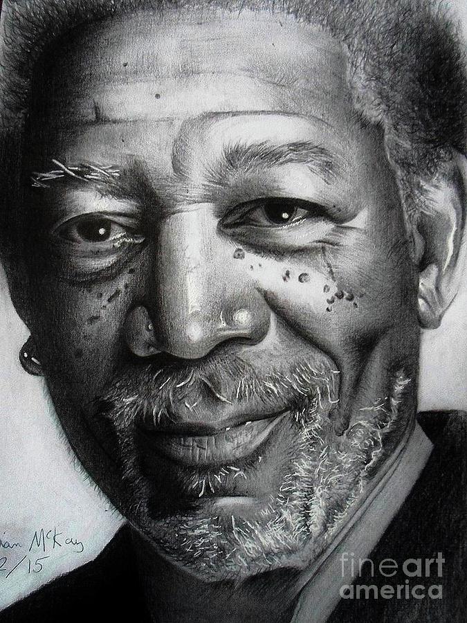 675x900 morgan freeman drawing - Morgan Freeman Drawing