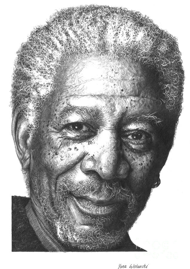 636x900 morgan freeman drawing - Morgan Freeman Drawing