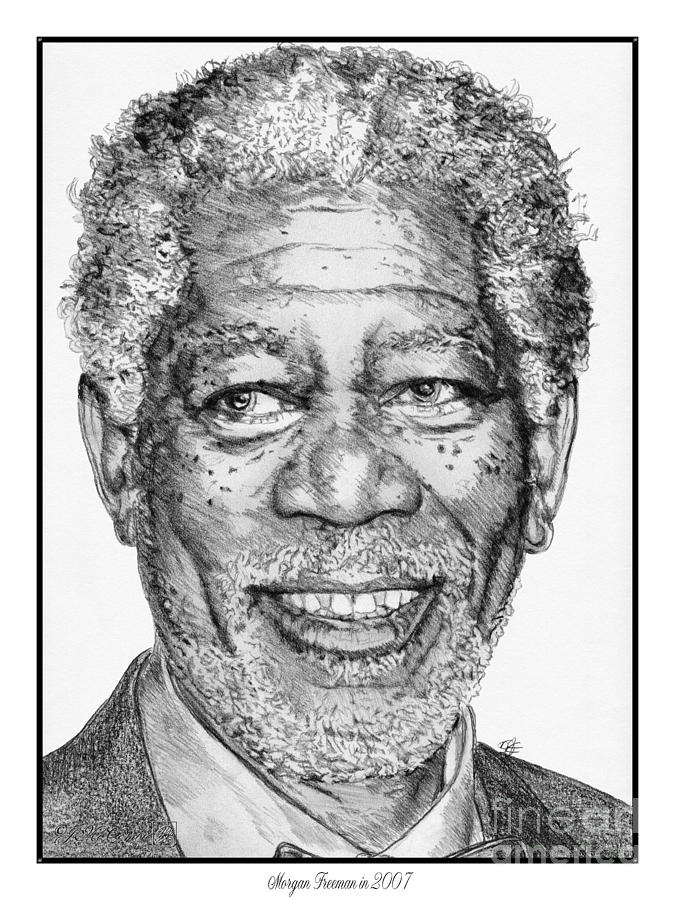 675x900 morgan freeman in drawing - Morgan Freeman Drawing