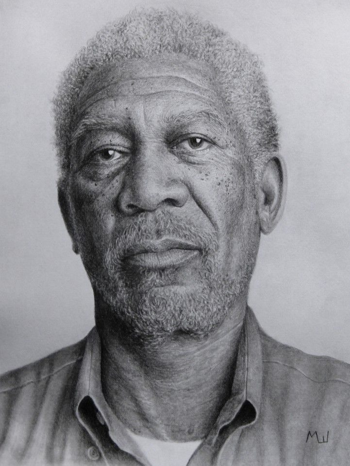 721x958 pencil portrait of morgan freeman - Morgan Freeman Drawing