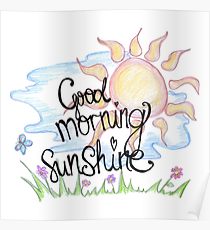 210x230 Good Morning Sunshine Drawing Posters Redbubble - Morning Drawing