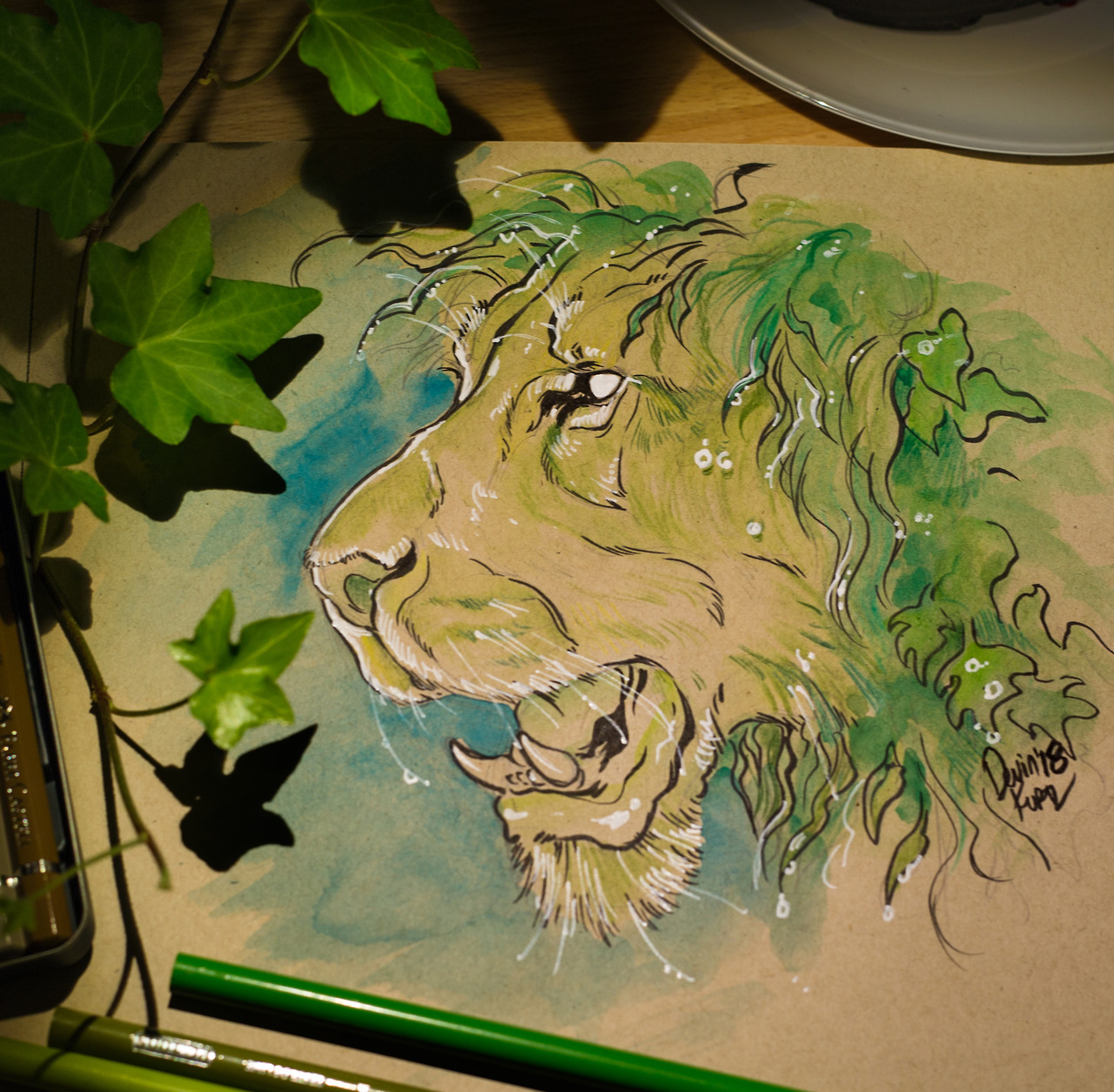 1280x1255 Art Of Devin Elle Kurtz Morning Lots Of Errands - Morning Drawing