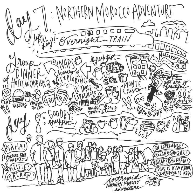 800x800 illustrated morocco what an day adventure looks like intrepid - Morocco Drawing