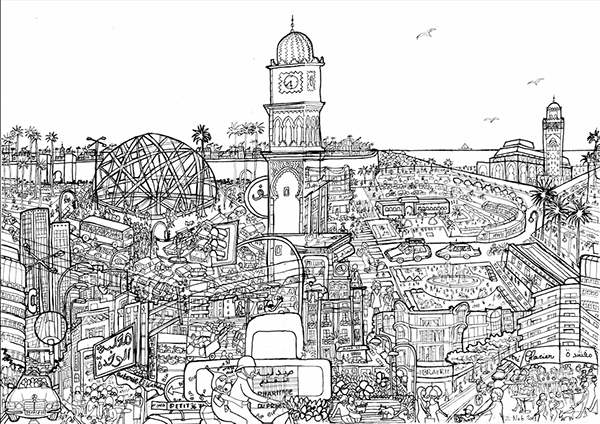 600x424 Cityscapes Morocco On Behance - Morocco Drawing