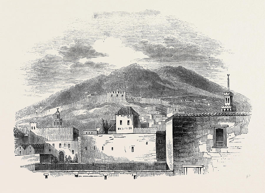 900x655 Morocco View Of Tetuan Drawing - Morocco Drawing