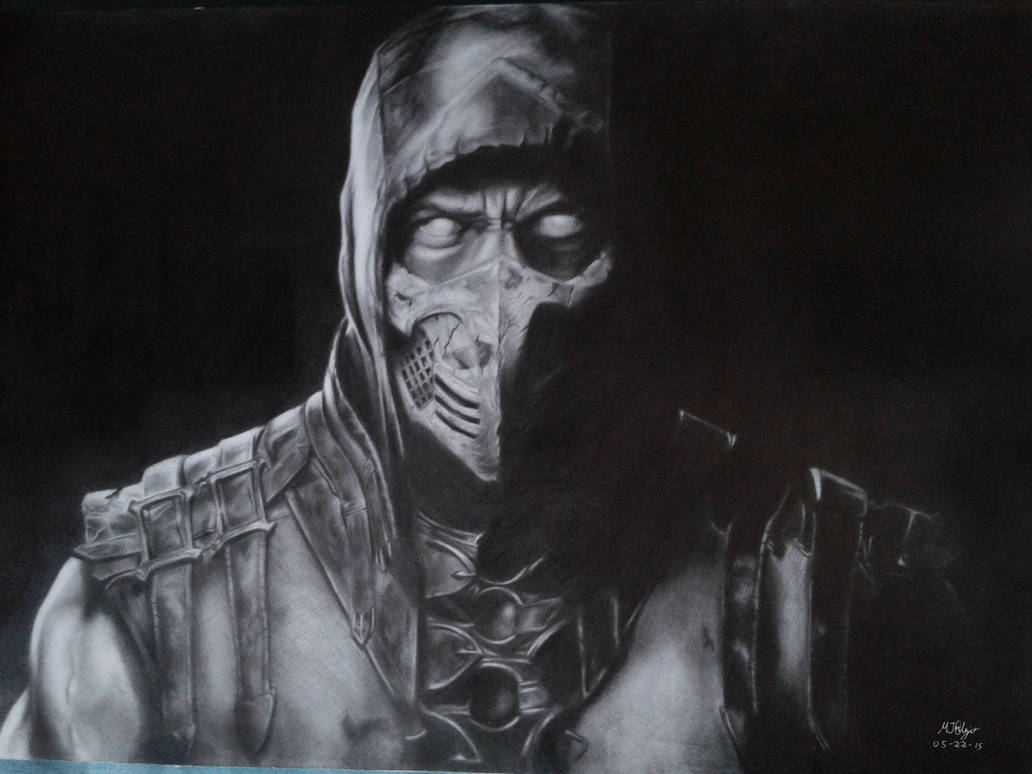 1032x774 mortal kombat x scorpion drawing - Mortal Kombat X Drawings