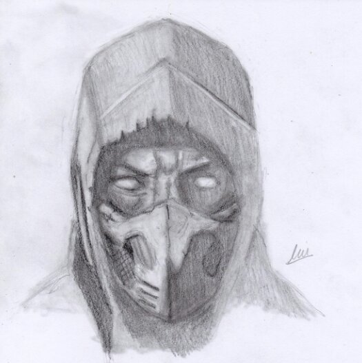 525x527 drawing of scorpion - Mortal Kombat X Drawings