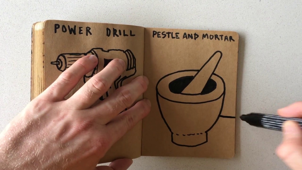 1280x720 How To Draw A Pestle And Mortar - Mortar And Pestle Drawing