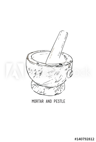 Mortar And Pestle Drawing at PaintingValley.com | Explore collection of