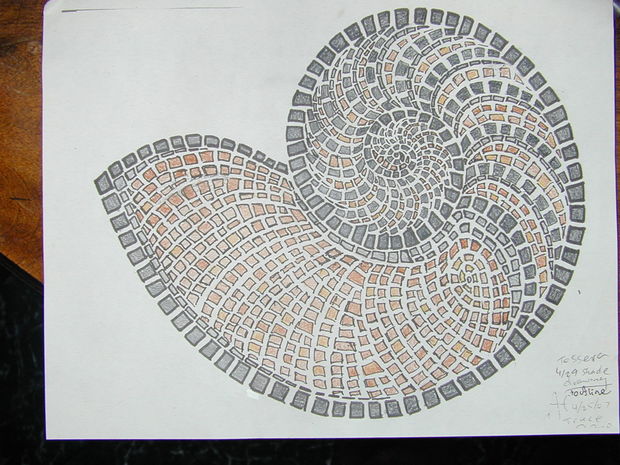 620x465 Designing A Mosaic Steps - Mosaic Drawing