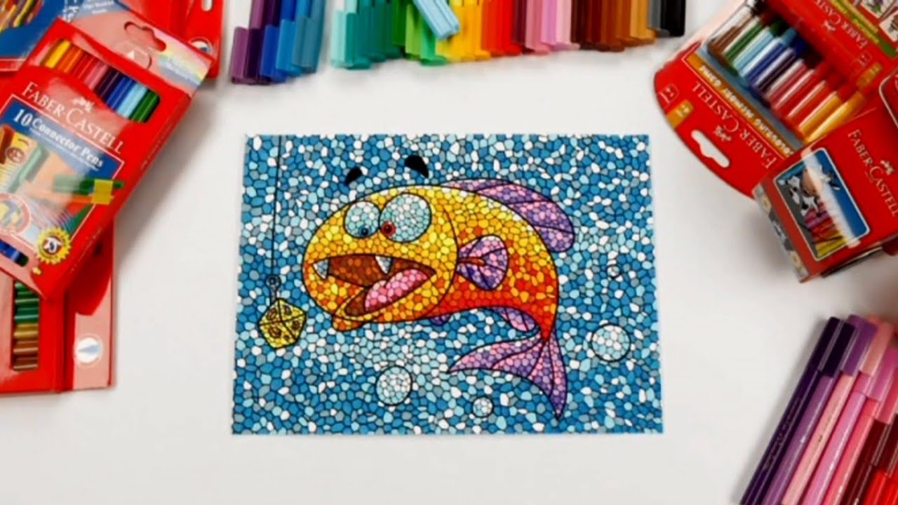 1280x720 Drawing For Kids - Mosaic Drawing