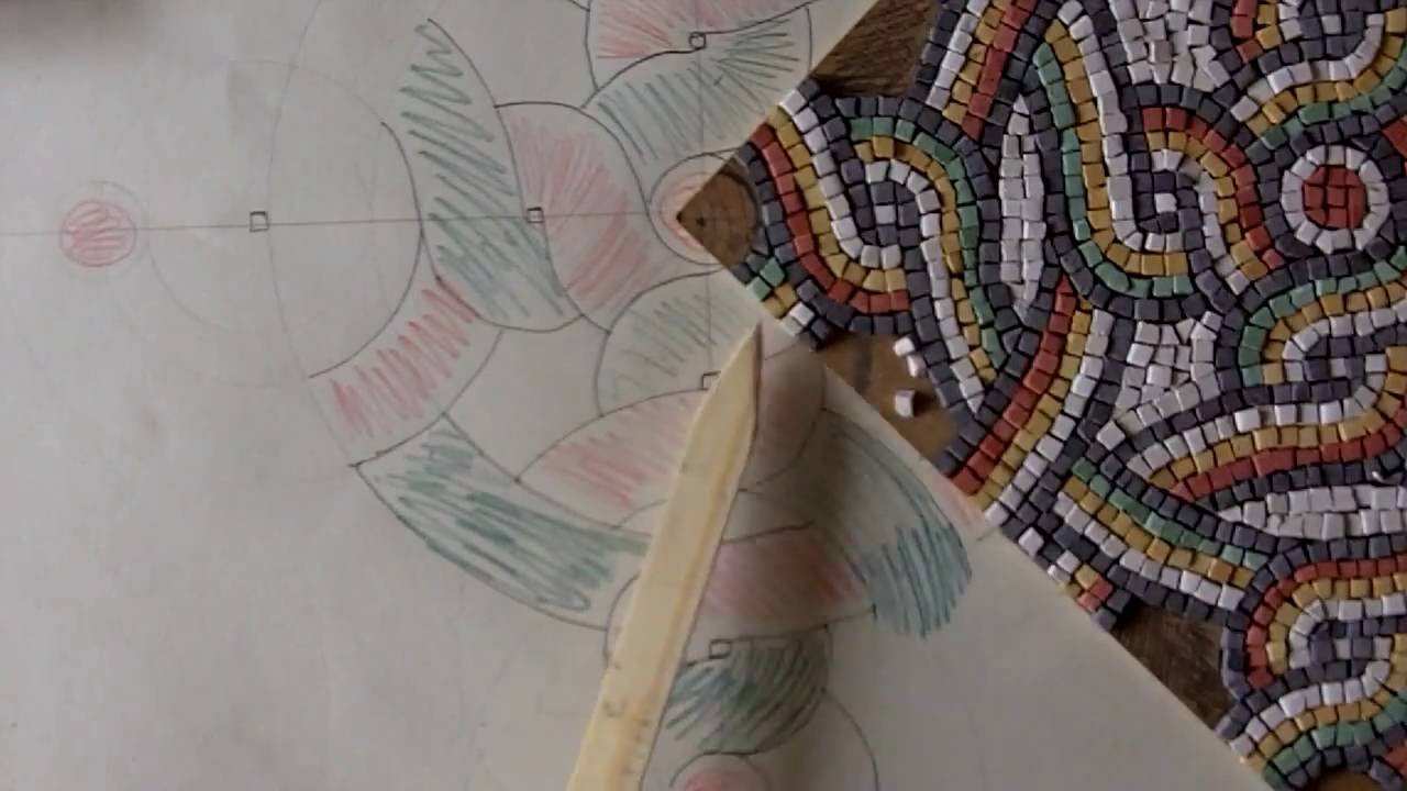 1280x720 Drawing Underneath A Geometric Mosaic - Mosaic Drawing