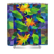 180x180 Leaf Mosaic Drawing Art Print - Mosaic Drawing