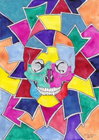 375x531 Skull Mosaic No Drawing - Mosaic Drawing