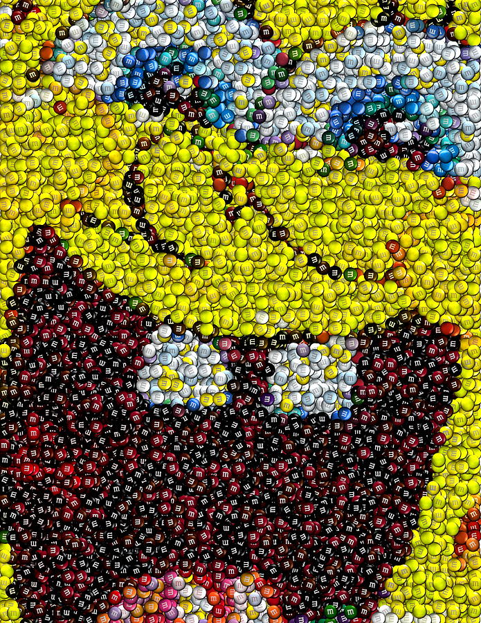 695x900 Spongebob Mms Candy Mosaic Drawing - Mosaic Drawing