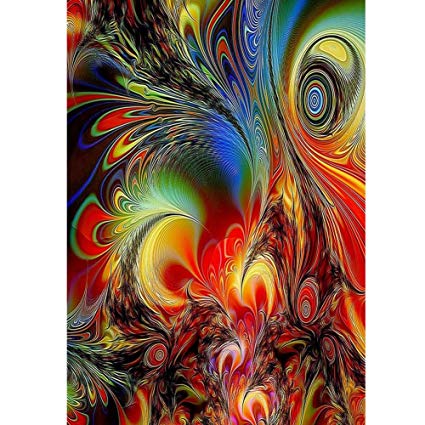 425x425 Whitelotous Diamond Painting Abstract Drawing - Mosaic Drawing