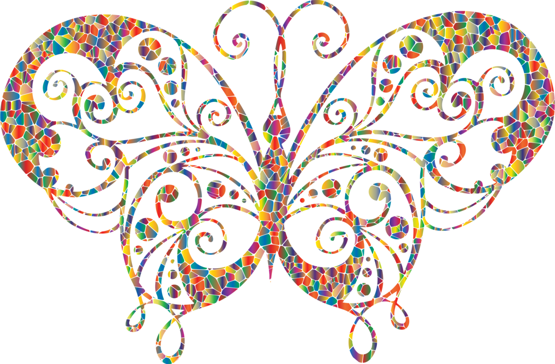 1141x750 Butterfly Computer Icons Insect Mosaic Drawing Cc0 - Mosaic Drawing