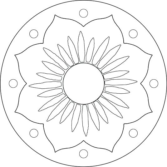 535x535 flower mosaic power table pattern free patterns to print images - Mosaic Drawing Patterns