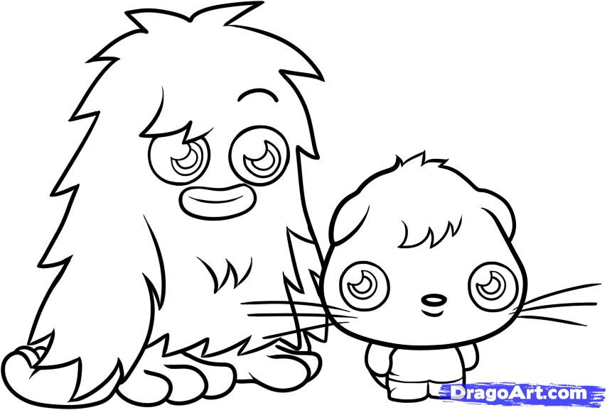 854x578 how to draw moshi monsters, step - Moshi Monsters Drawings