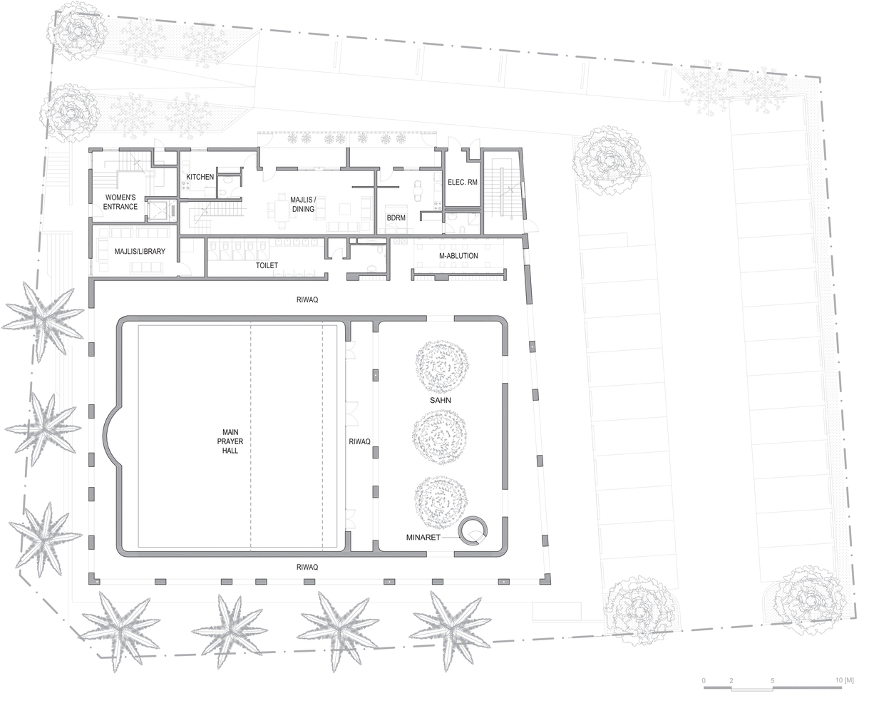 1219x1000 gallery of al warqa'a mosque ibda design - Mosque Design Drawing