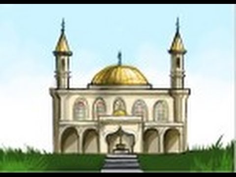 480x360 How To Draw A Mosque - Mosque Drawing