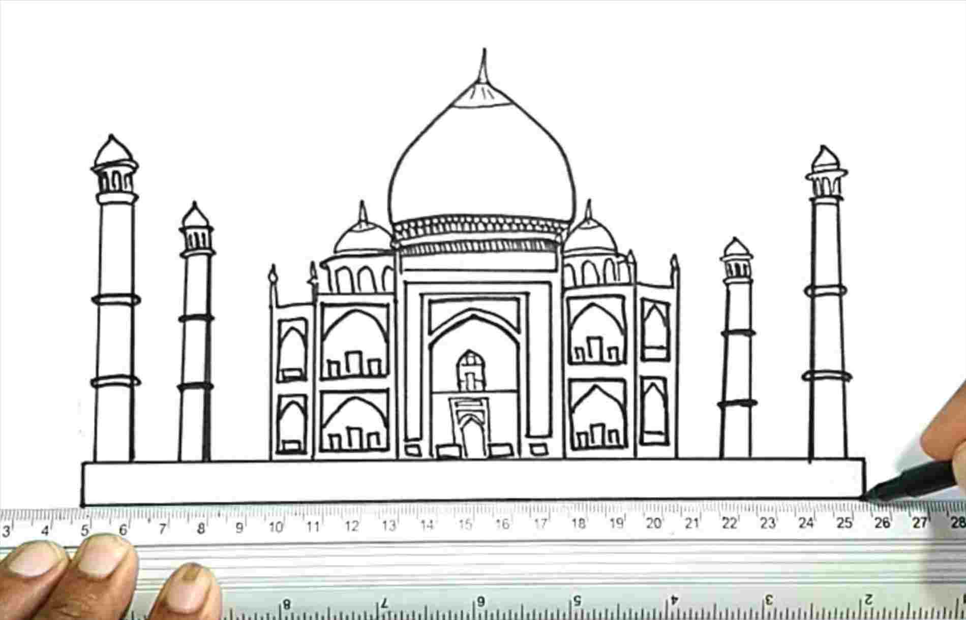 1900x1220 Mosque Drawing - Mosque Drawing