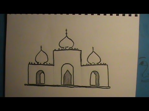 480x360 How To Draw A Mosque - Mosque Drawing For Kids