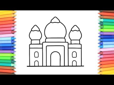 Mosque Drawing For Kids at PaintingValley.com | Explore collection of ...