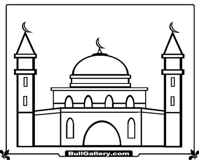 Mosque Drawing For Kids at PaintingValley.com | Explore collection of ...