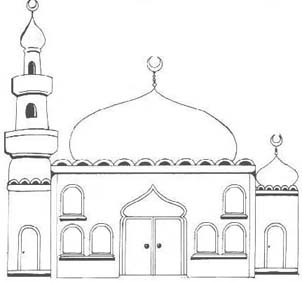 302x281 children's activities for the month of ramadan - Mosque Drawing For Kids