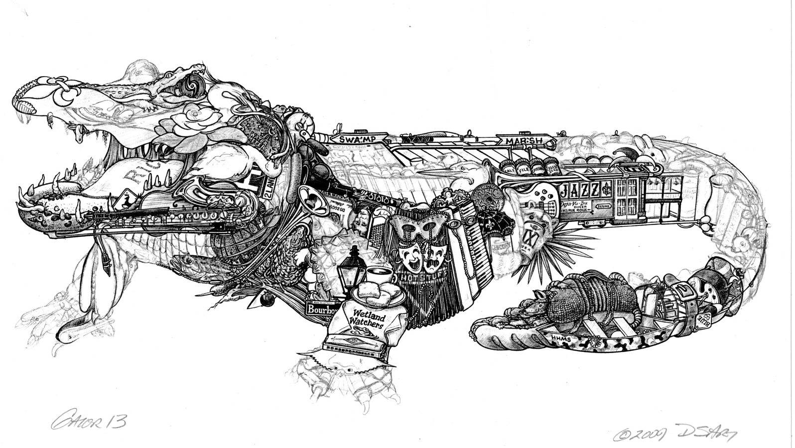 1596x900 don stewart wetland alligator drawing step - Most Drawing