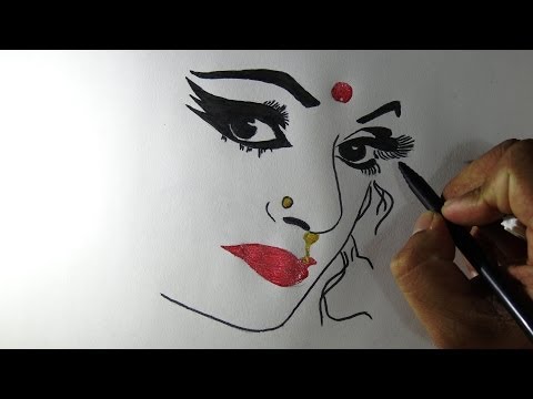 480x360 How To Draw The Most Beautiful Woman Face - Most Drawing