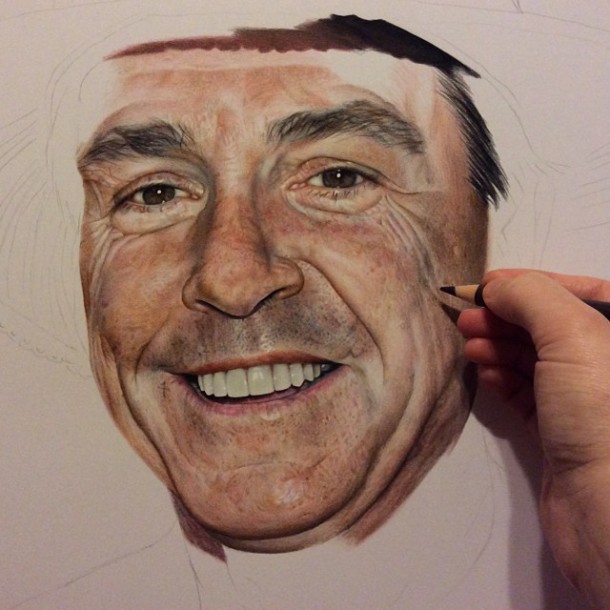 610x610 Local Artist Has An Eye For Saban, Crimson Tide Football - Most Realistic Drawing