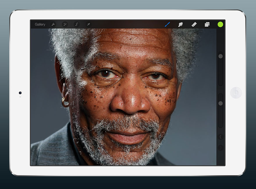 880x651 this picture of morgan freeman is the most realistic finger - Most Realistic Drawing
