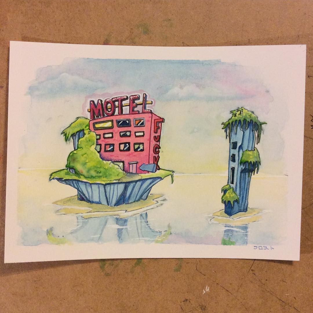 1080x1080 Motel Island - Motel Drawing