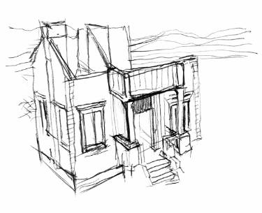 375x305 Motel Drawing - Motel Drawing