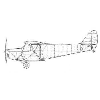 350x350 de havilland leopard moth line drawing - Moth Line Drawing